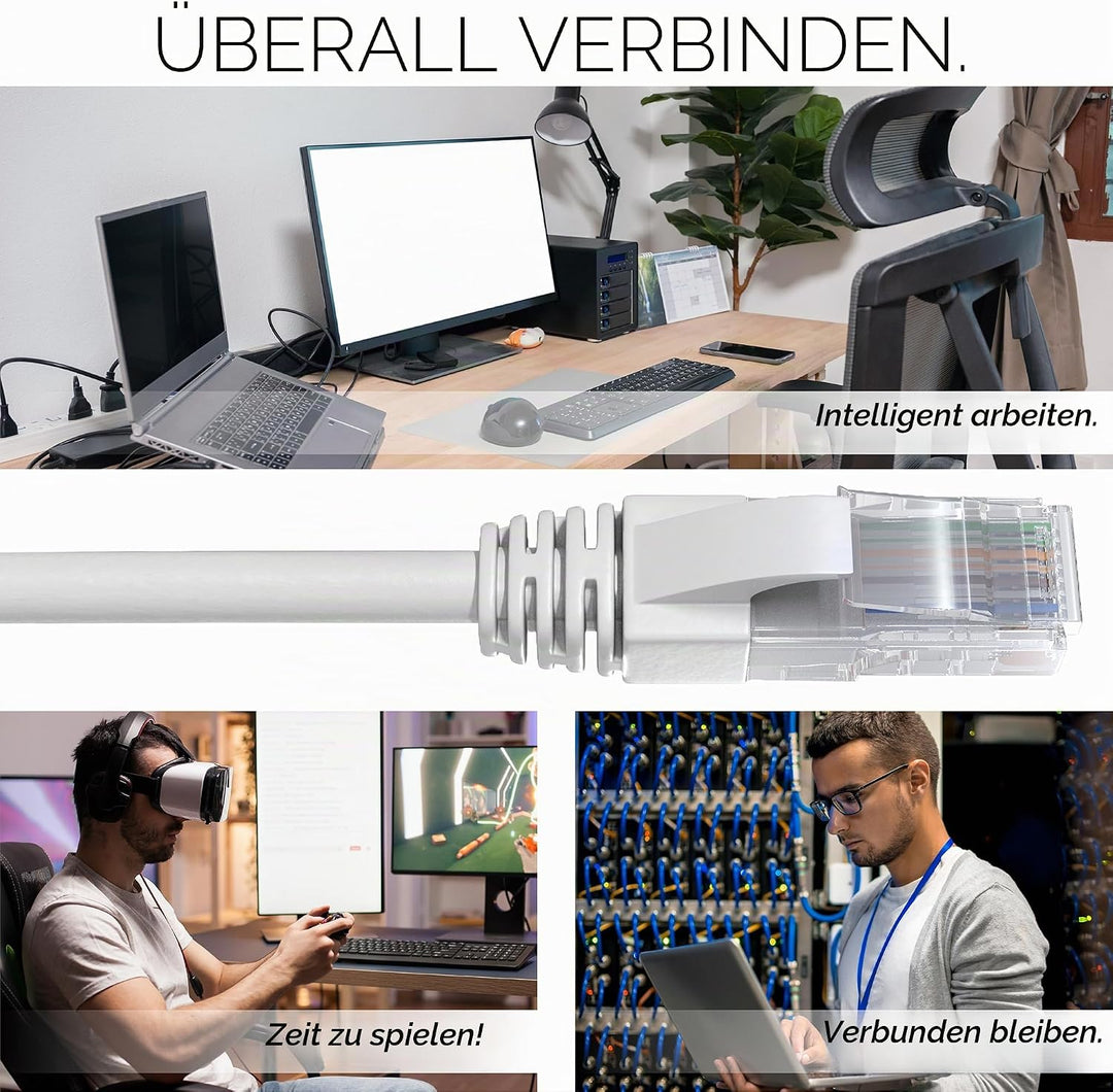 Mr. Tronic 305m Ethernet Netzwerkkabel Cat 6, LAN Netzwerkkabel Für Schnelle &amp; Zuverlässige Internet