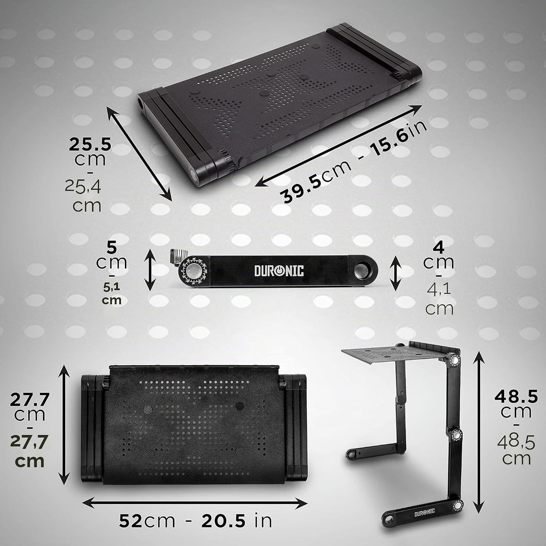 Duronic DML121 Laptopständer - Klappbarer Laptoptisch 39 x 27cm - Laptophalter für die Couch - Schre