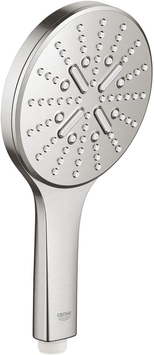 GROHE Rainshower SmartActive - Handbrause (wassersparend, 3 Strahlarten, Antikalk-System), superstee
