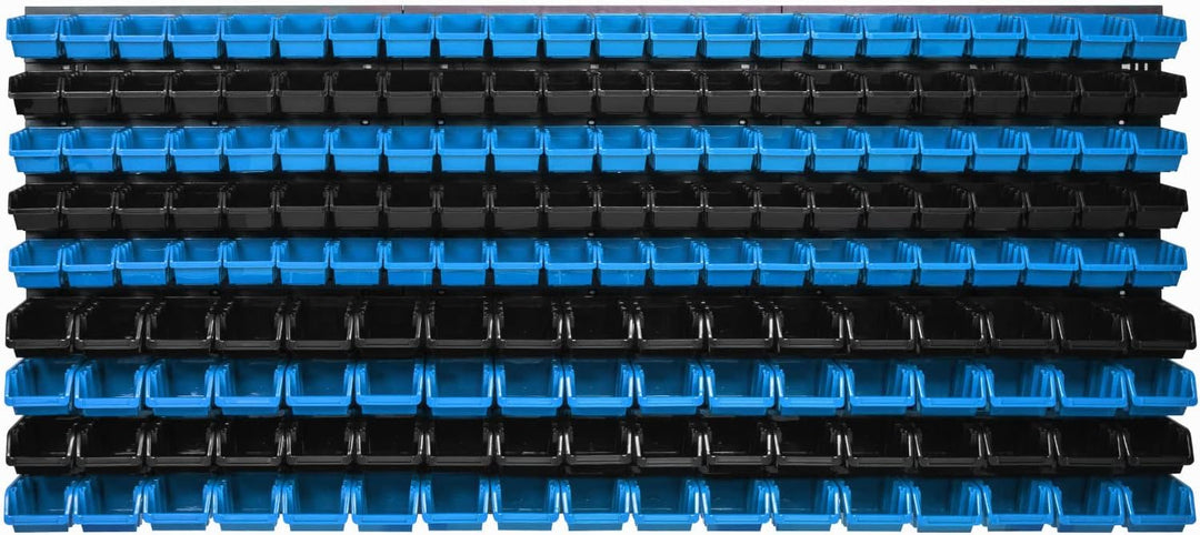 Lagersystem Wandregal 1728 x 780 mm | 178 stck. Box | Stapelboxen Schüttenregal Sichtlagerkästen | E