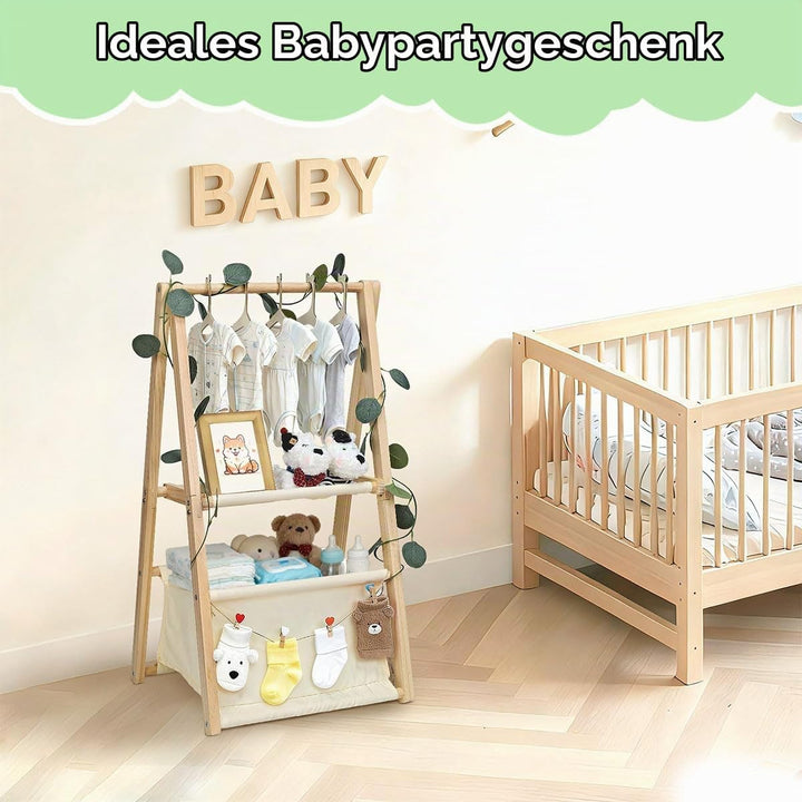 Baby-Organizer mit Aufhängern &amp; 2 Ebenen – Faltbarer Geschenkkorb für werdende Eltern, geschlechtsne