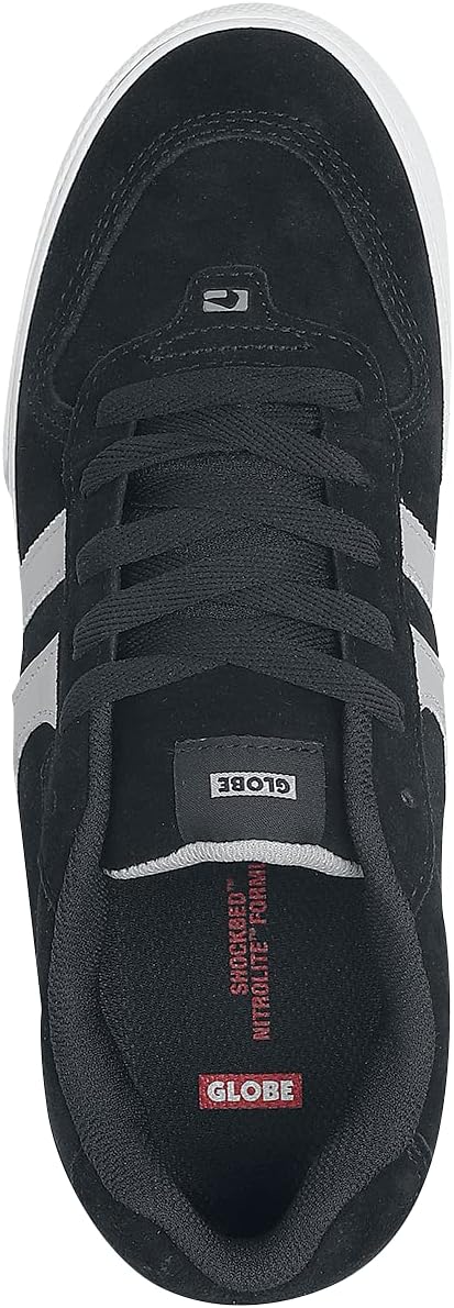 Globe Encore-2 Unisex-Erwachsene Sneakers 38.5 EU Black Light Grey, 38.5 EU Black Light Grey