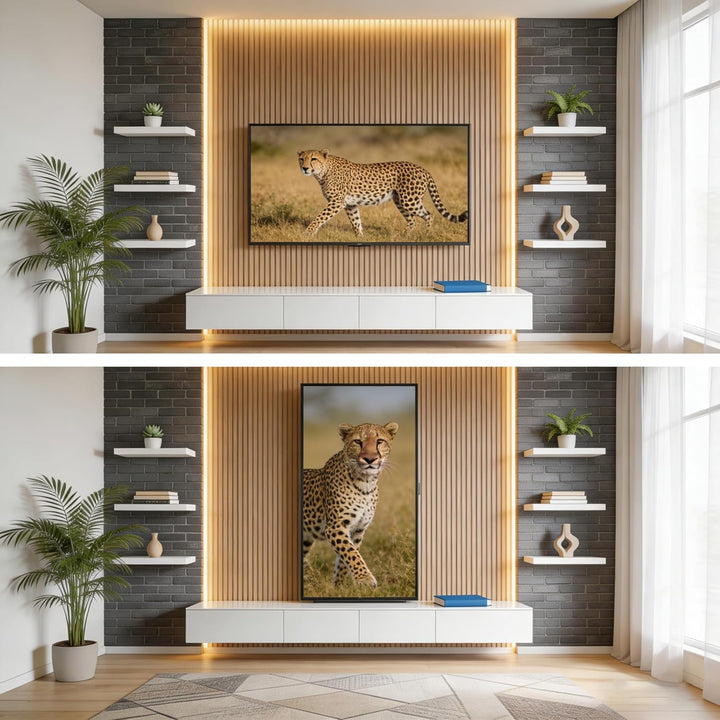 80 85 86 TV Wandhalterung Schwenkbar Fernseher 55-95 Zoll, 90° Drehbarer Vertikaler TV Halterung Sch