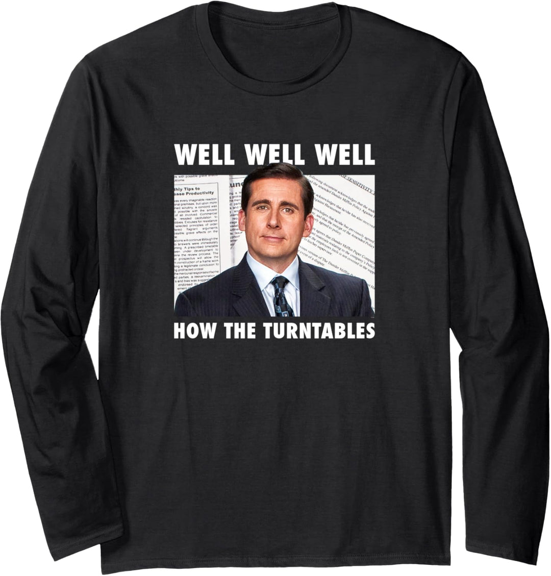 The Office Michael Wie die Plattenspieler Langarmshirt
