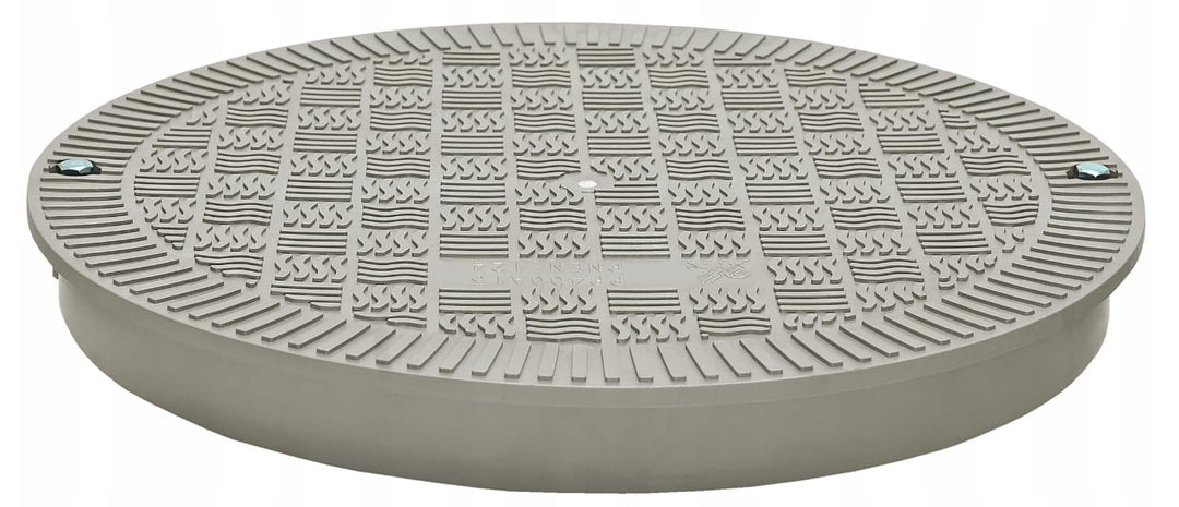 BABYLONPLAST Schachtabdeckung, Kanaldeckel, DN400, Kunststoff Schachtdeckel 15 kN - Passend für Ø400