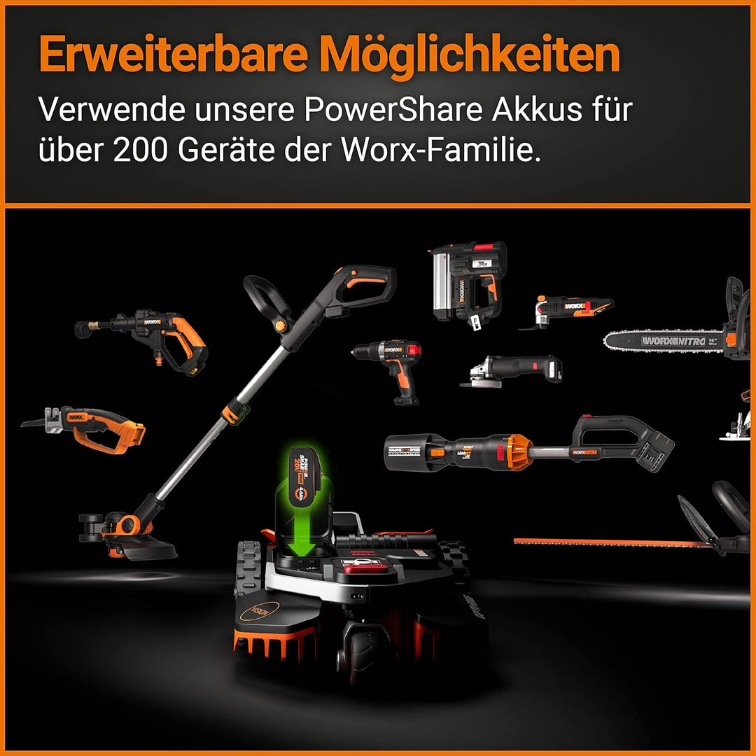 WORX Landroid Vision M800 Mähroboter WR208E - für Gärten bis 800qm - mit WLAN & Bluetooth - ohne Beg