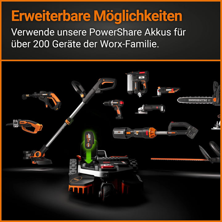 WORX Landroid Vision M800 Mähroboter WR208E - für Gärten bis 800qm - mit WLAN & Bluetooth - ohne Beg