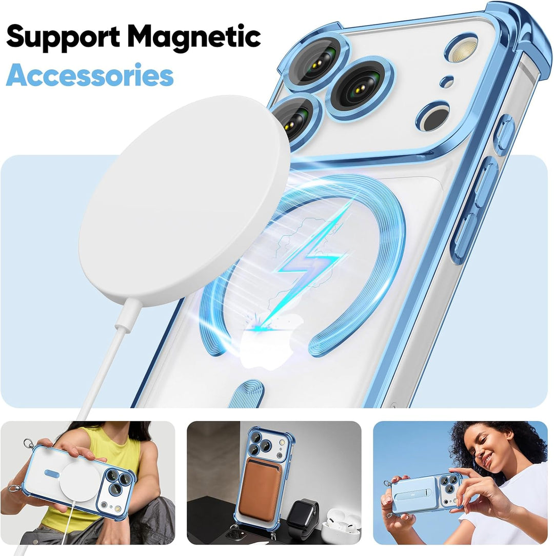 GOODVISH Handykette für iPhone 17 Pro Max Hülle mit Band, mit 2 Stück Schutzfolie und Kamera Schutz,
