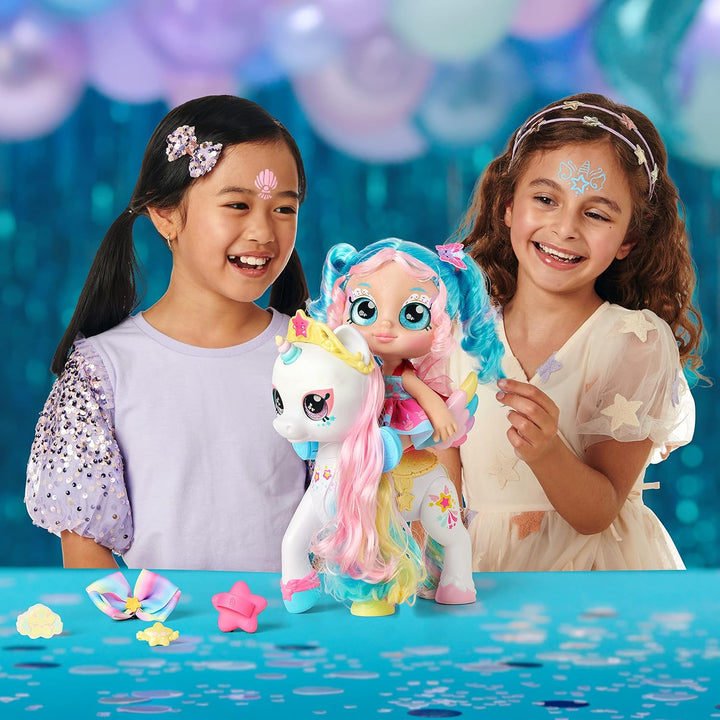 Kindi Kids Einhorn mit geheimem Sattelfach und Zauberschwamm für magische Gesichtsbemalung., 50247 S