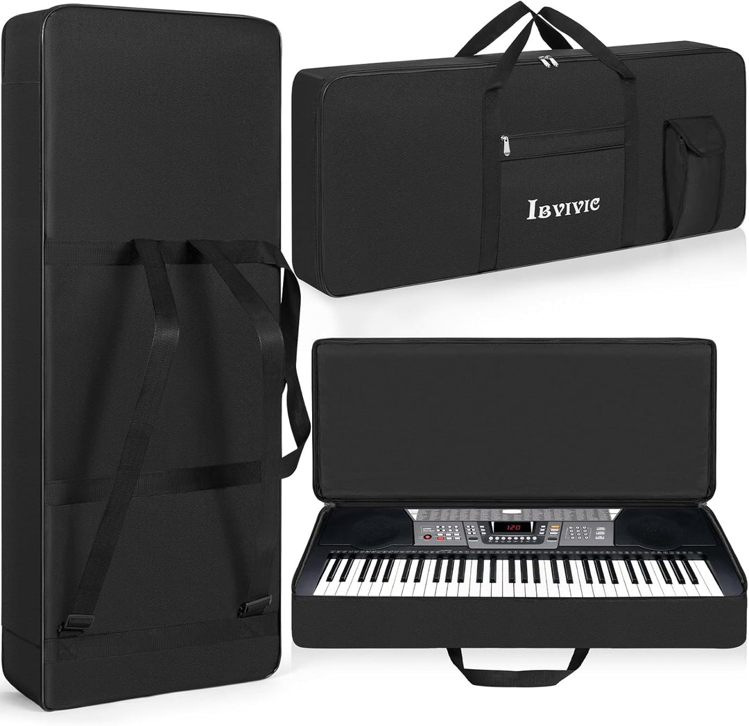 61 Key Keyboard Tasche, Robuste 600D Oxford Keyboardtasche 61 Tasten mit 10 mm Polsterung, Keyboard-