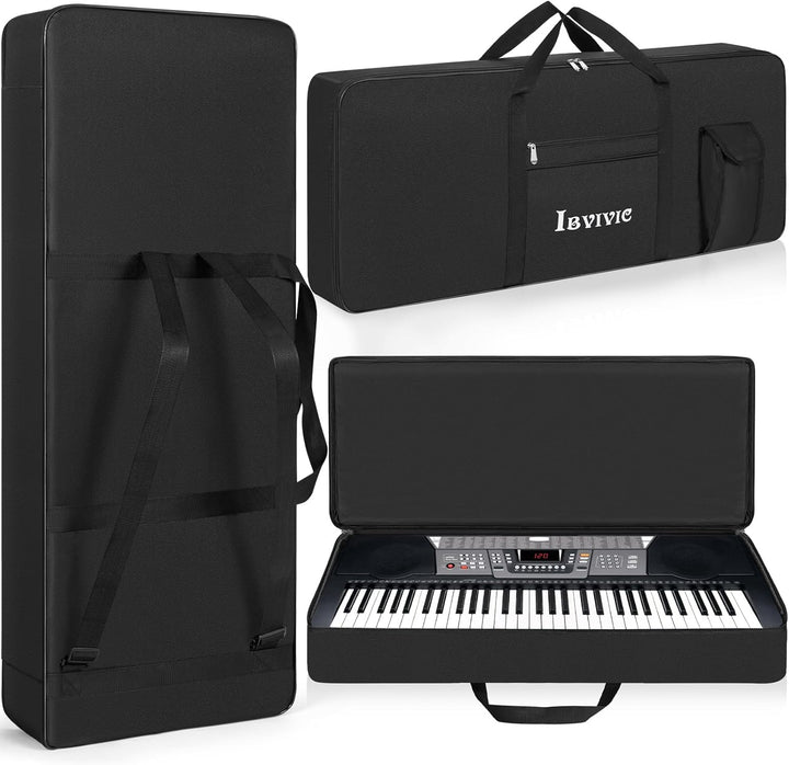 61 Key Keyboard Tasche, Robuste 600D Oxford Keyboardtasche 61 Tasten mit 10 mm Polsterung, Keyboard-