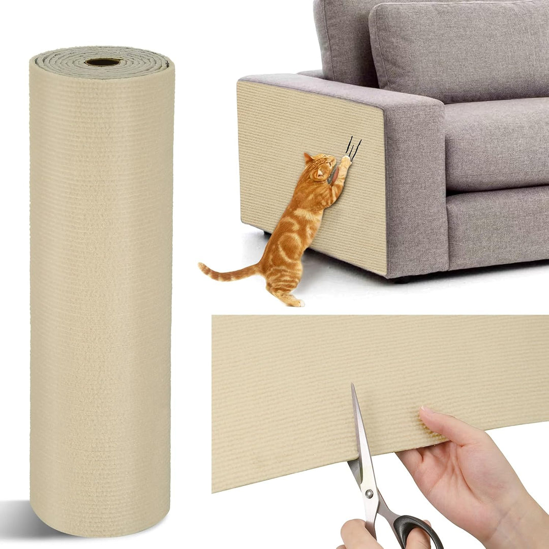 Kratzmatte Selbstklebend, 200x40cm Trimmbar Katzen Kratzmatte Wand, Verdickte Kratzteppich Katze, Kr