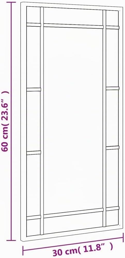vidaXL Wandspiegel, Hängend Rechteckig Spiegel Badspiegel, Fensterspiegel für Badezimmer Wohnzimmer,