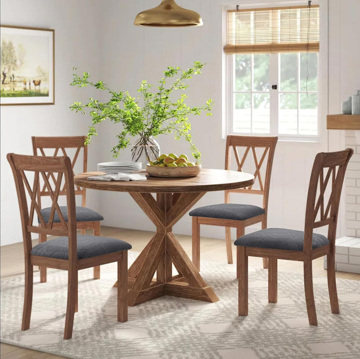 Fuloon Stuhlbezug Sitzfläche 4er Set, Stretch Stuhl Sitzbezüge für Esszimmer, Abnehmbare Waschbar Be