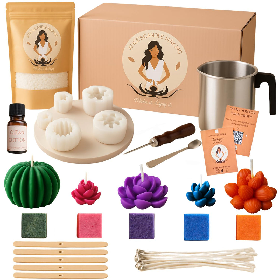 Alice's candle making, kerzen selber machen set, candle making kit, silikonformen kerzen, kreativ se