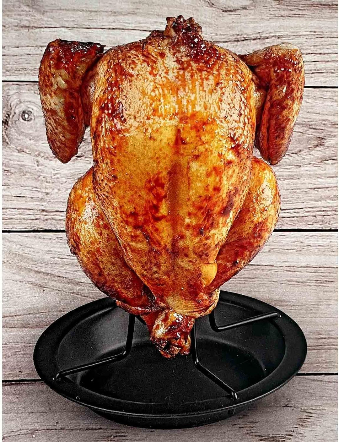 2x Hähnchenhalter inkl. Auffangschale Hähnchenbräter Grill Ofen Hähnchengriller Hähnchen Halter Stän
