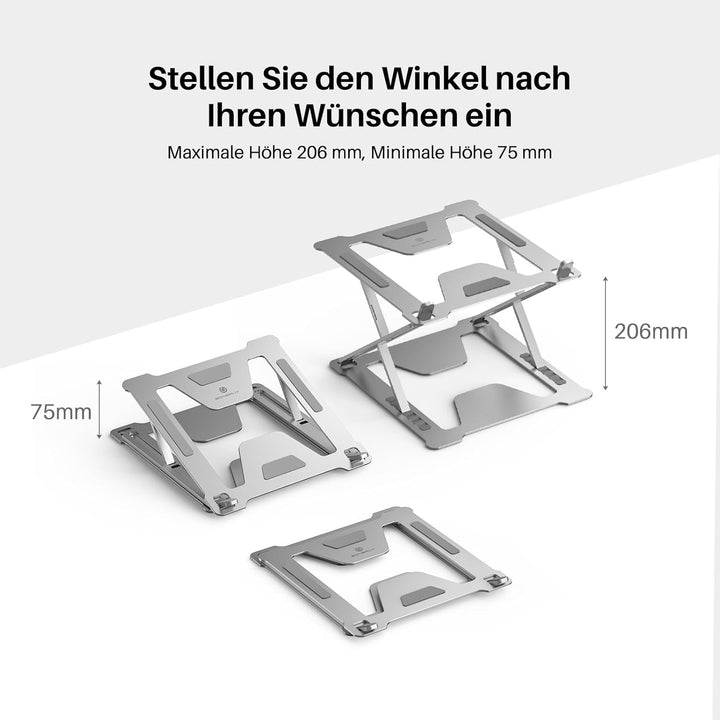 HUION Laptop-Ständer, zusammenklappbarer Laptop-Ständer mit doppelter Schicht P17S, Laptop-Halterung