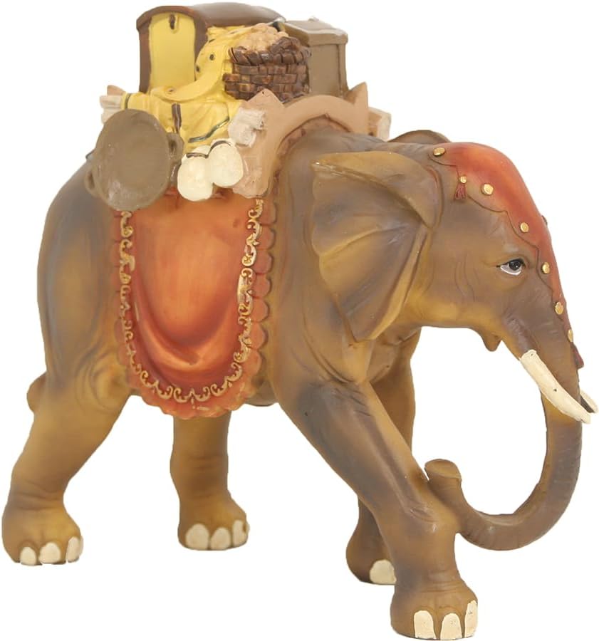 FADEDA Elefant/Höhe:20 cm/handbemalt/detailgetreue Krippen Figuren - Weihnachten Tisch Dekoration Kr