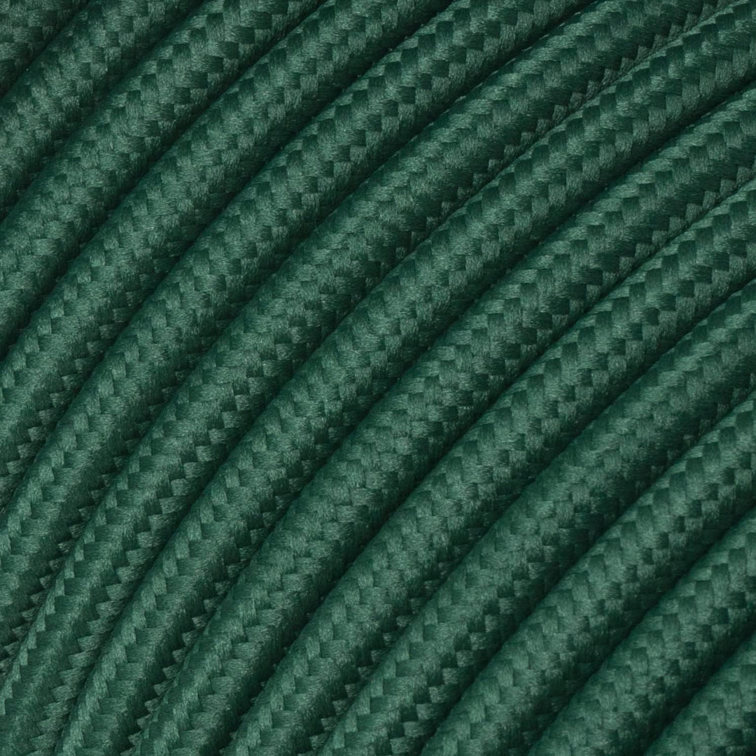 Textilkabel für Lampe, Stoffkabel, 3-adrig (3x0,75mm²), Dunkelgrün - 20 Meter 20 Meter Dunkelgrün, 2