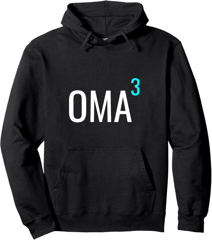 Oma hoch 3 - Mathematik-Design Grossmama von drei Enkeln Pullover Hoodie