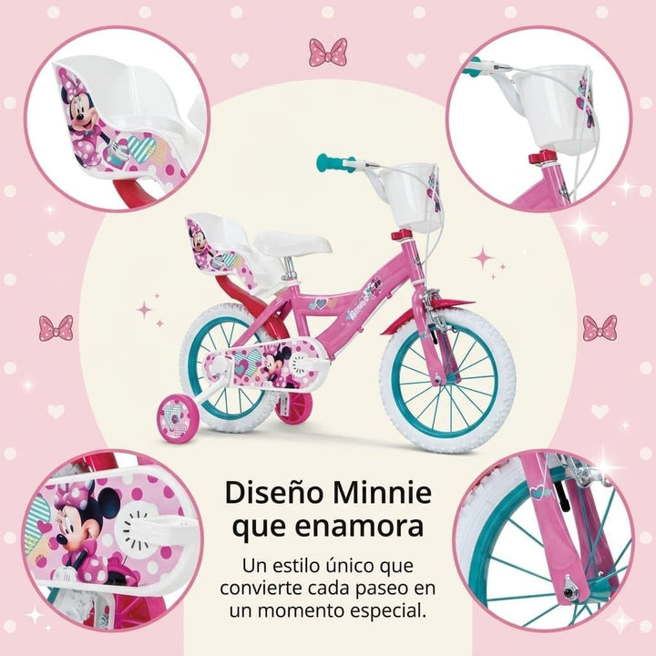 Toimsa Jugend Unisex Fahrrad Minnie Huffy 14" 4-6 Jahre 14613, bunt, años