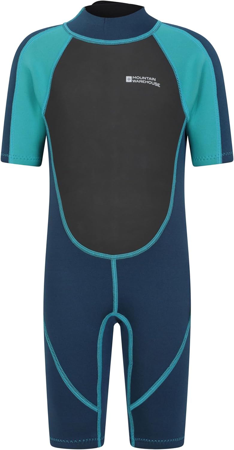 Mountain Warehouse Kurzer Kinder-Neoprenanzug - 2.5mm Körper, Flache Nähte, mit Easy-Glide-Reissvers