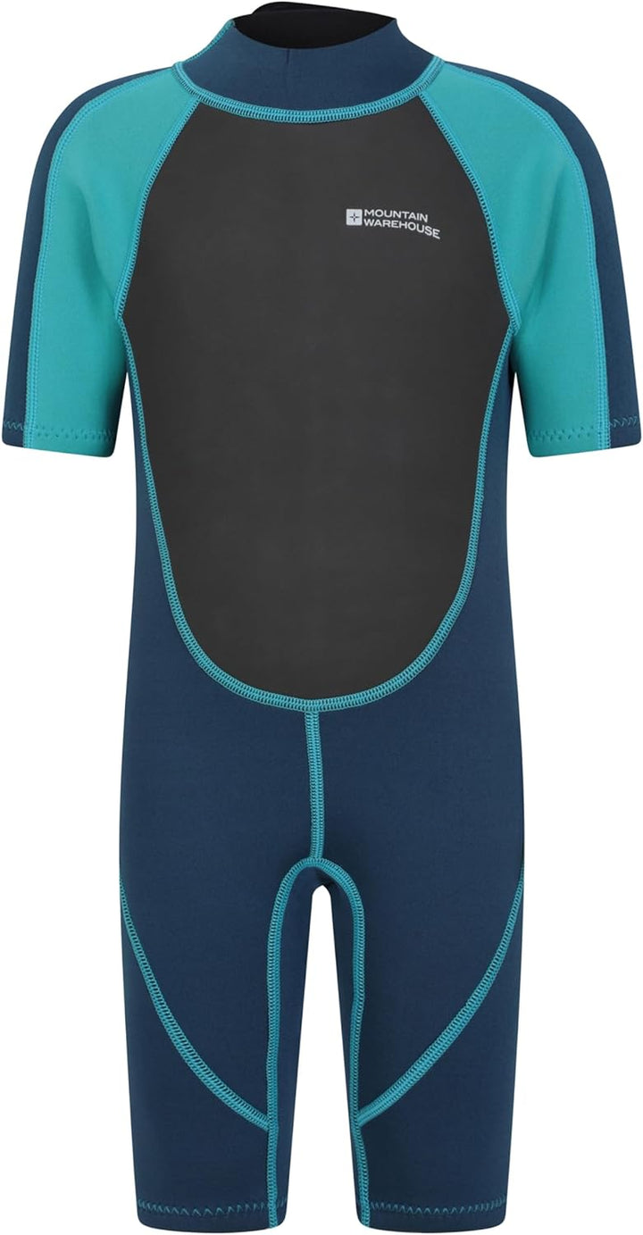 Mountain Warehouse Kurzer Kinder-Neoprenanzug - 2.5mm Körper, Flache Nähte, mit Easy-Glide-Reissvers