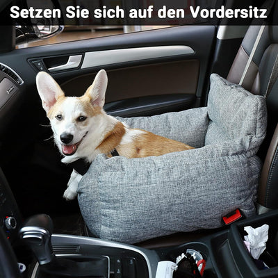 NIBESSER 2-in-1 Autositz und Bett für Hunde, wasserfest und rutschfest, Sitzerhöhung für Katzen, Abn