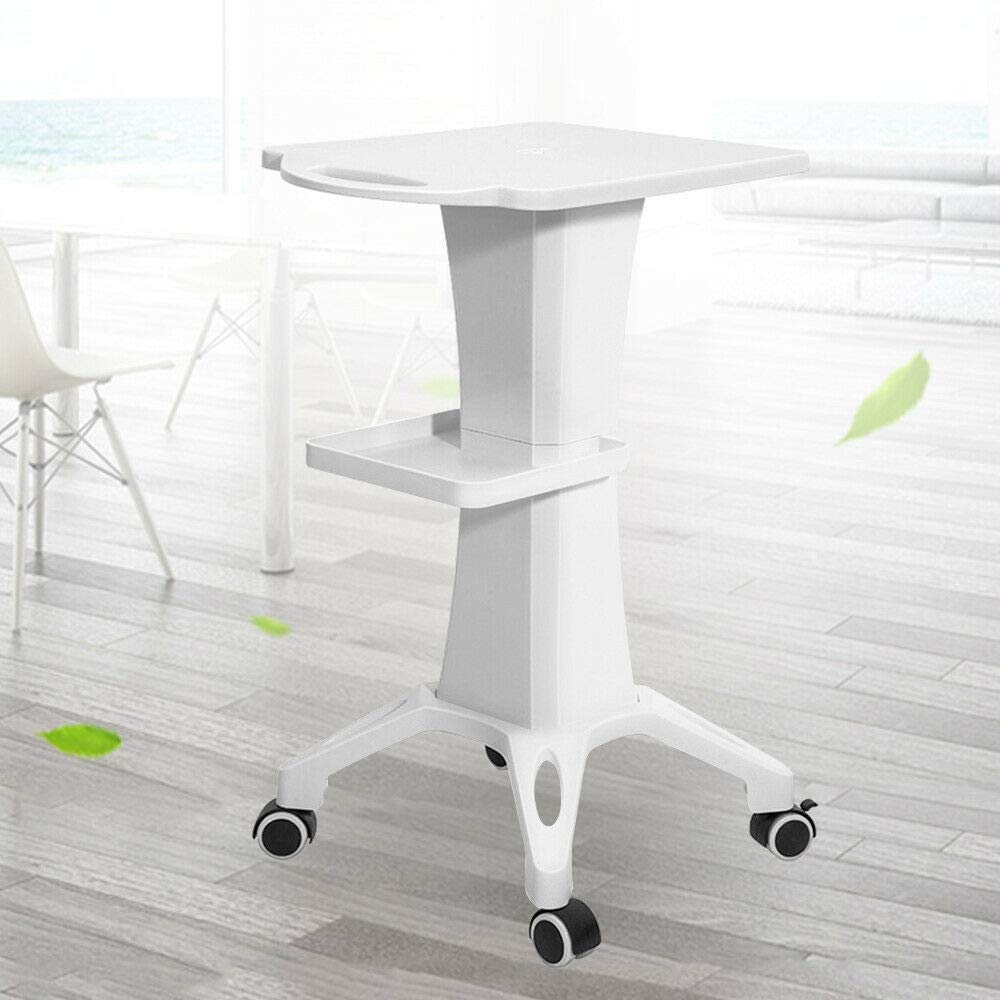 Futchoy Kosmetikstudio Beauty Wagen Weiss Kosmetikwagen Gerätewagen Arbeitswagen Trolley 2-lagiges m