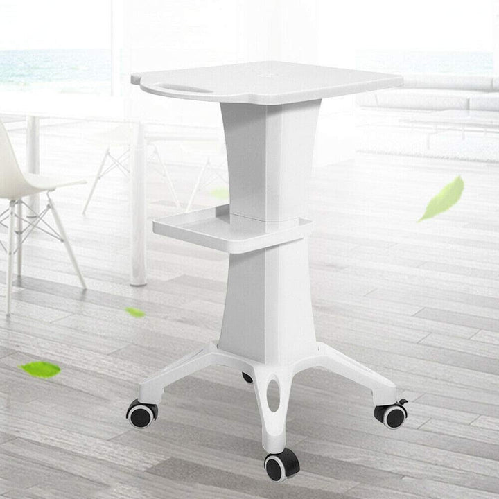 Futchoy Kosmetikstudio Beauty Wagen Weiss Kosmetikwagen Gerätewagen Arbeitswagen Trolley 2-lagiges m