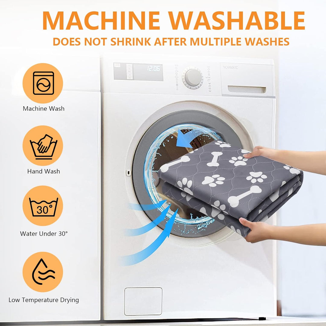 Geyecete 4 Stück Waschbare Trainingsunterlagen für Hunde , wiederverwendbare saugfähig welpenunterla