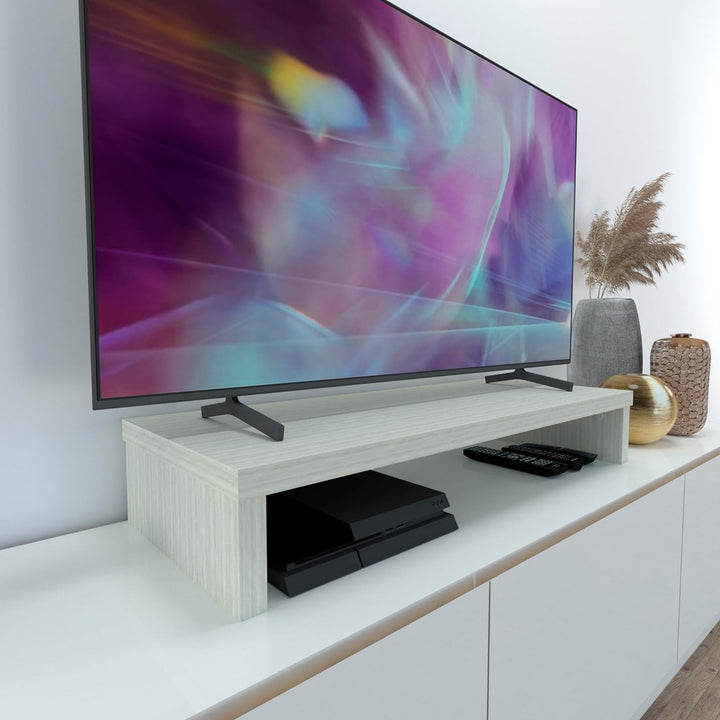Henor Riser-Halterung für TV aus FSC® Holz 90 x 35 x 15 cm Eiche Stel. Unterstützt 60 kg. 90x35x15 E