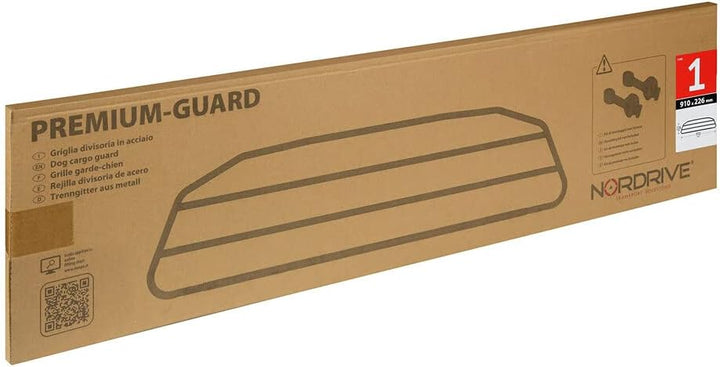 NORDRIVE N70051 Premium-Guard Trenngitter aus Stahl für Hunde und Tiere - Typ 1-910 x 226 mm
