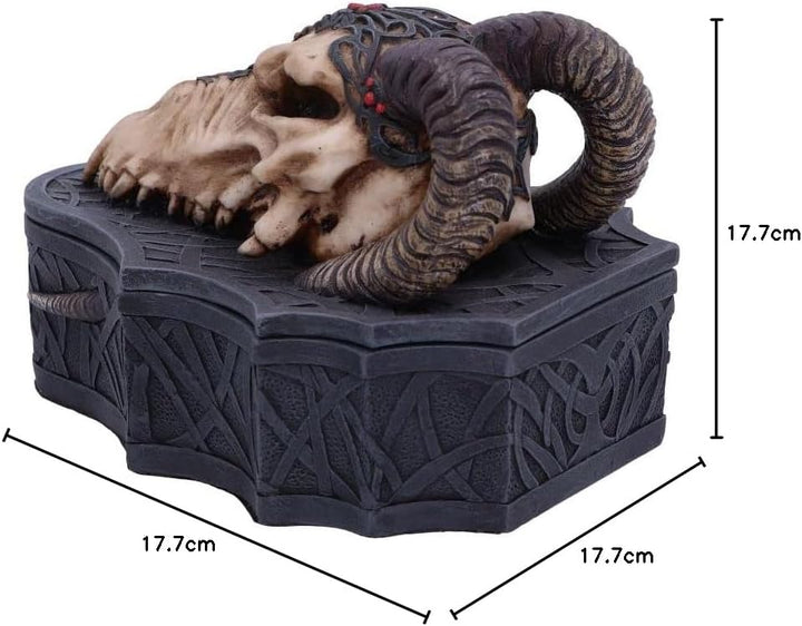 Nemesis Now Drachenschädel-Box (Monte Moore), Schwarz, 17,7 cm, 17.7cm