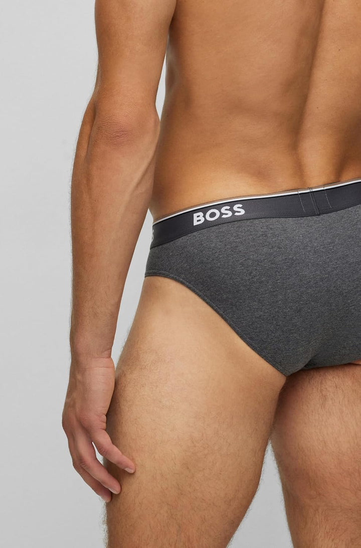 BOSS Herren Slip (3er Pack) M Grau/Anthrazit/Schwarz, M Grau/Anthrazit/Schwarz