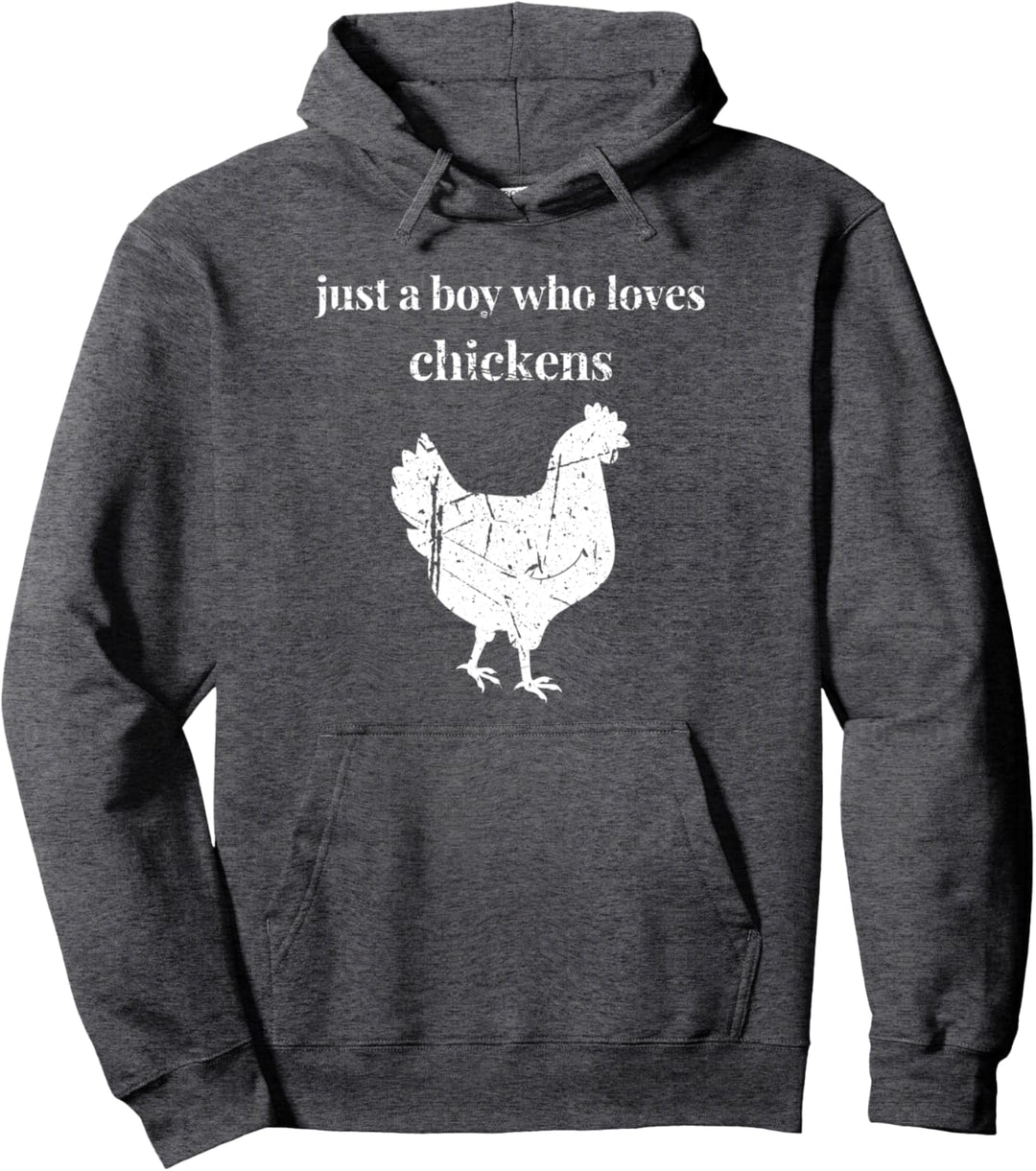 Lustiges Bauernhuhn Nur ein Junge, der Hühnerfarmer liebt Pullover Hoodie