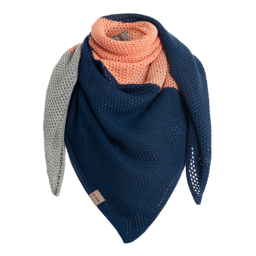 KNIT FACTORY - Lacey Stricktuch - Quadratisches Halstuch aus 30% Wolle und 70% Polyacryl - Umschlagt