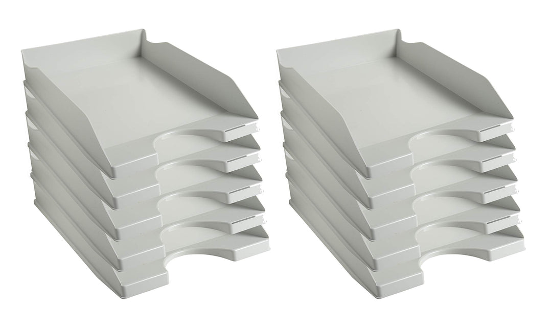 Exacompta 12306D 10er Pack Premium Briefablage Ecotray aus recyceltem Kunststoff DIN A4. Ideale Brie