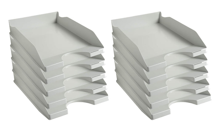Exacompta 12306D 10er Pack Premium Briefablage Ecotray aus recyceltem Kunststoff DIN A4. Ideale Brie