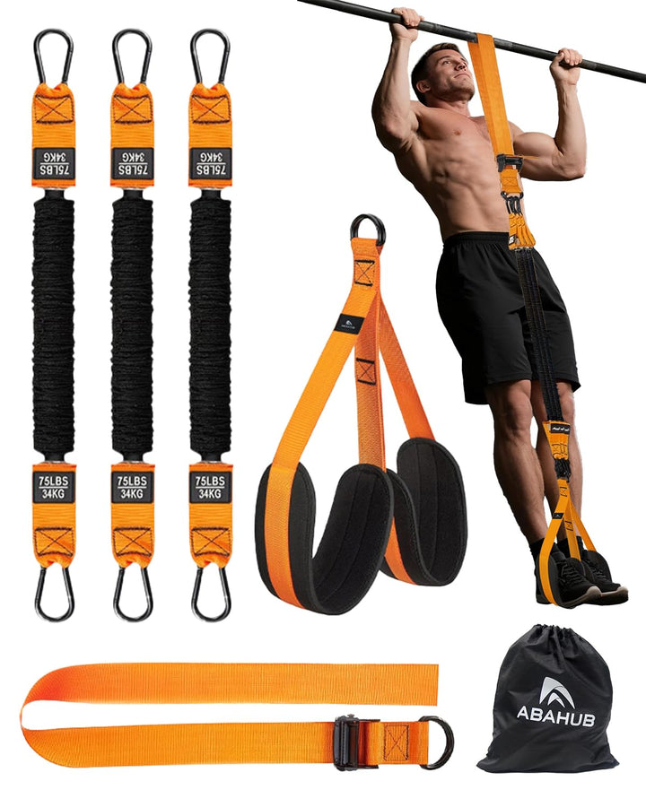 Abahub Klimmzugband Set Klimmzughilfe Widerstandsbänder Pull UP Band für Klimmzüge, Training zu Haus
