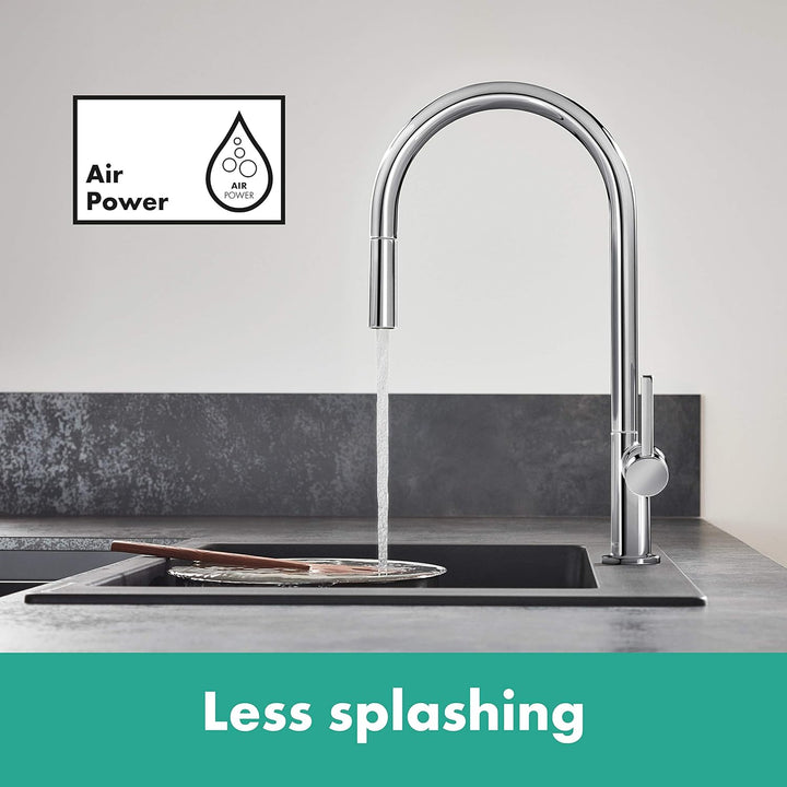 hansgrohe Küchenarmatur Talis M54 (Wasserhahn Küche, 360° schwenkbar, ausziehbarer Auslauf, hoher Ko