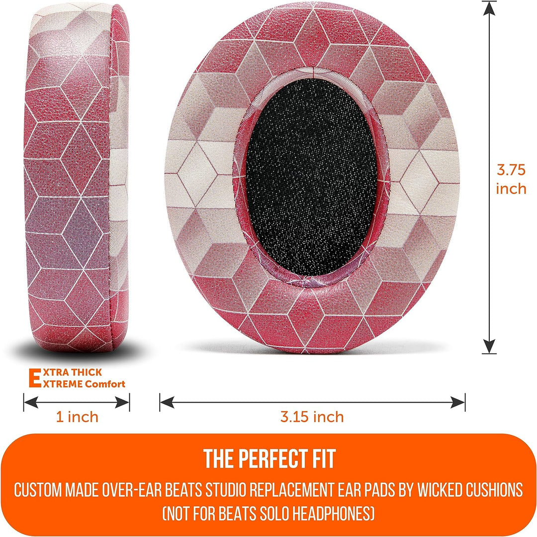 WC Wicked Cushions Ersatz-Ohrpolster für Beats Studio 2 & 3 (B0501, B0500) Wired & Wireless | Passt