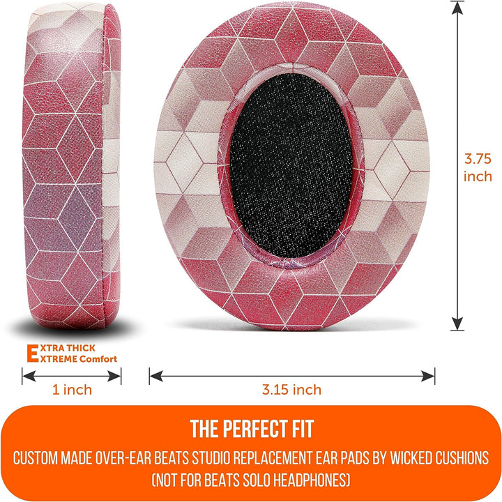 WC Wicked Cushions Ersatz-Ohrpolster für Beats Studio 2 & 3 (B0501, B0500) Wired & Wireless | Passt