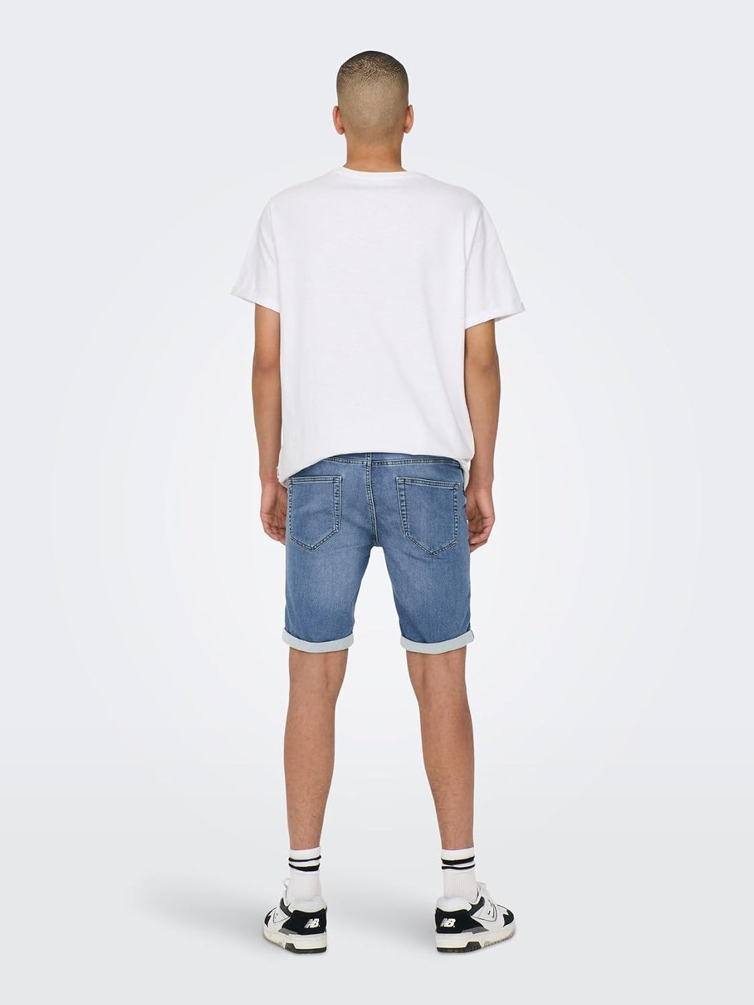 Herren O&amp;S Denim Capri Jeans Shorts 3/4 Bermuda Pants Sommer Hose Kurze Freizeit Trousers ONSPLY XS