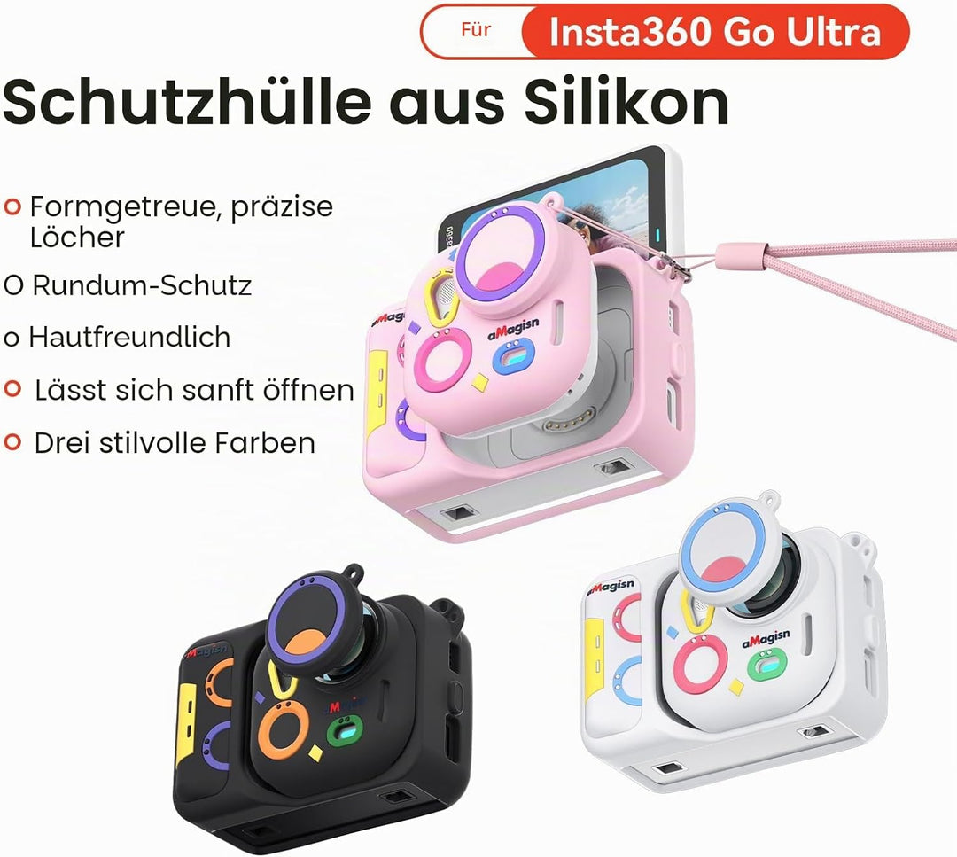 Schutzhülle für Insta360 Go Ultra Silikonhülle Kameraschutz Objektivschutz Kamera Schutzhülle Kamera