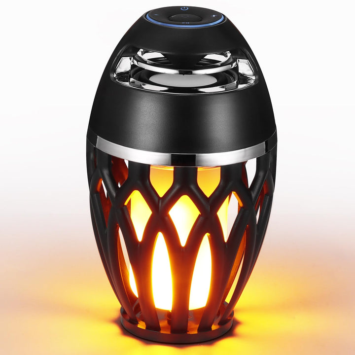 Bluetooth Lautsprecher mit LED Flammenlicht, Wasserdichte Kabellose Lautsprecher, Bluetooth 5.0 Kabe