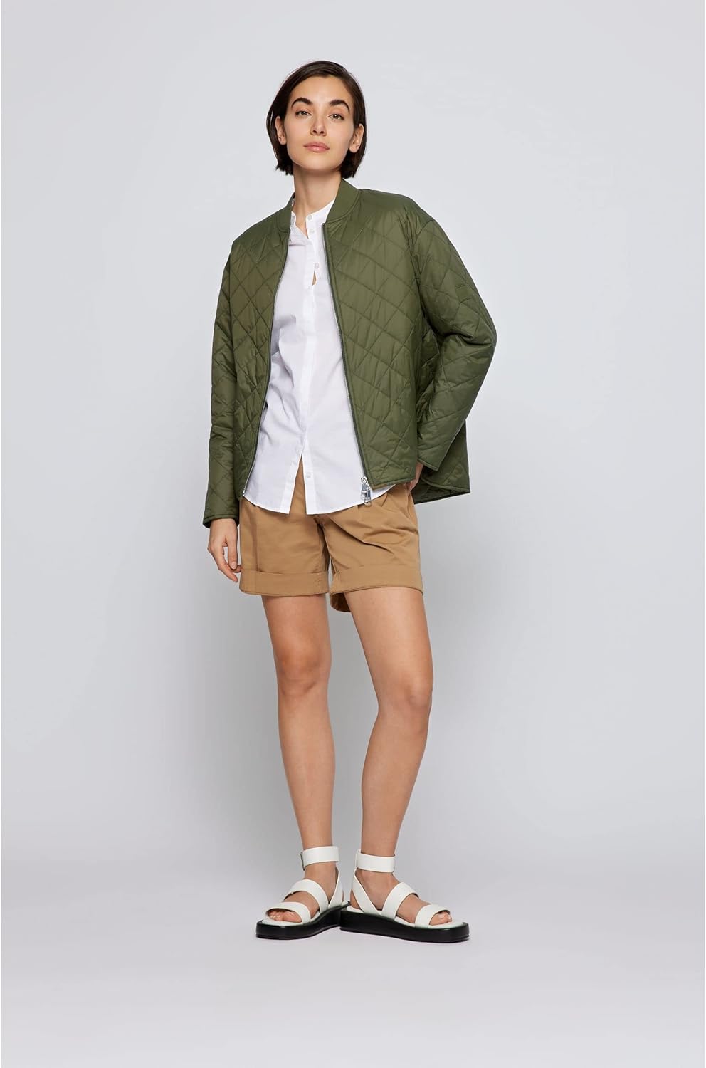 BOSS Damen C_patilda Jacke 36 Dark Green303, 36 Dark Green303