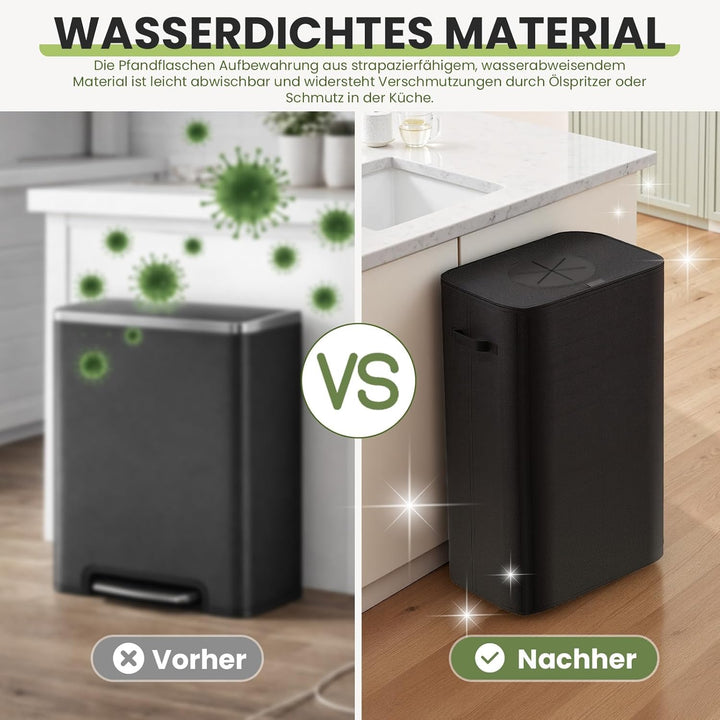 110L Pfandflaschen Sammelbehälter mit Deckel,Gross Pfandflaschen Behälter,Recycling Behälter Leergut