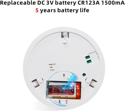 HEIMAN Wi-Fi Smart Rauchmelder, 10 Jahre Fotoelektrischem Sensor，WLAN Feuermelder mit austauschbarer
