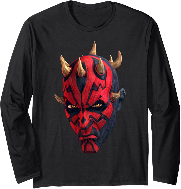 Star Wars: Clone Wars Darth Maul Big Face Langarmshirt